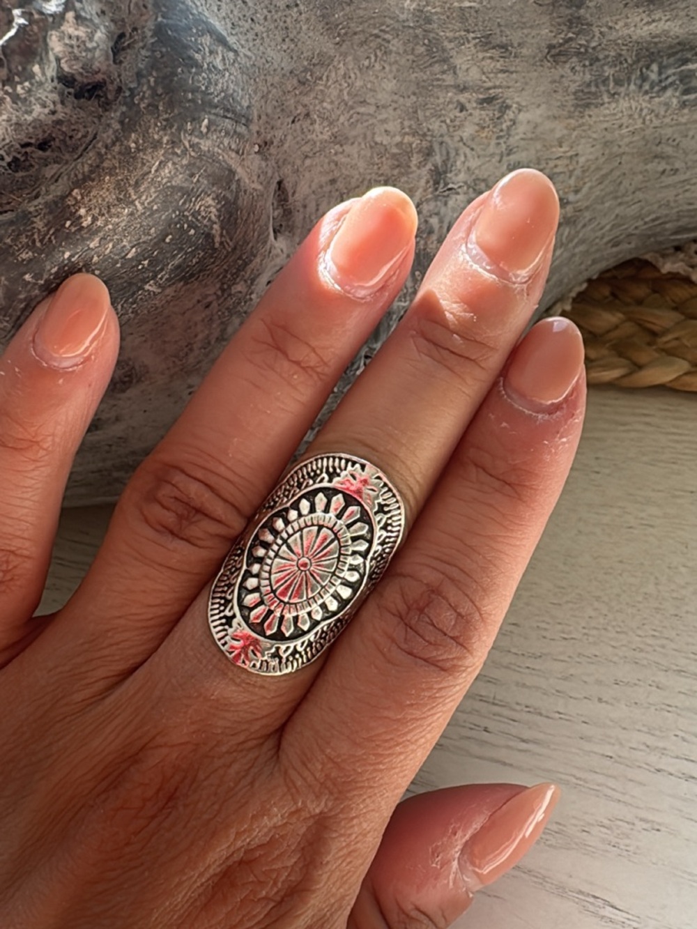 BOHO SHIELD RING SIZE 7 - Picture 8 of 13